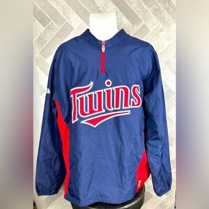 Majestic Minnesota Twins windbreaker pull over cool base size M MLB